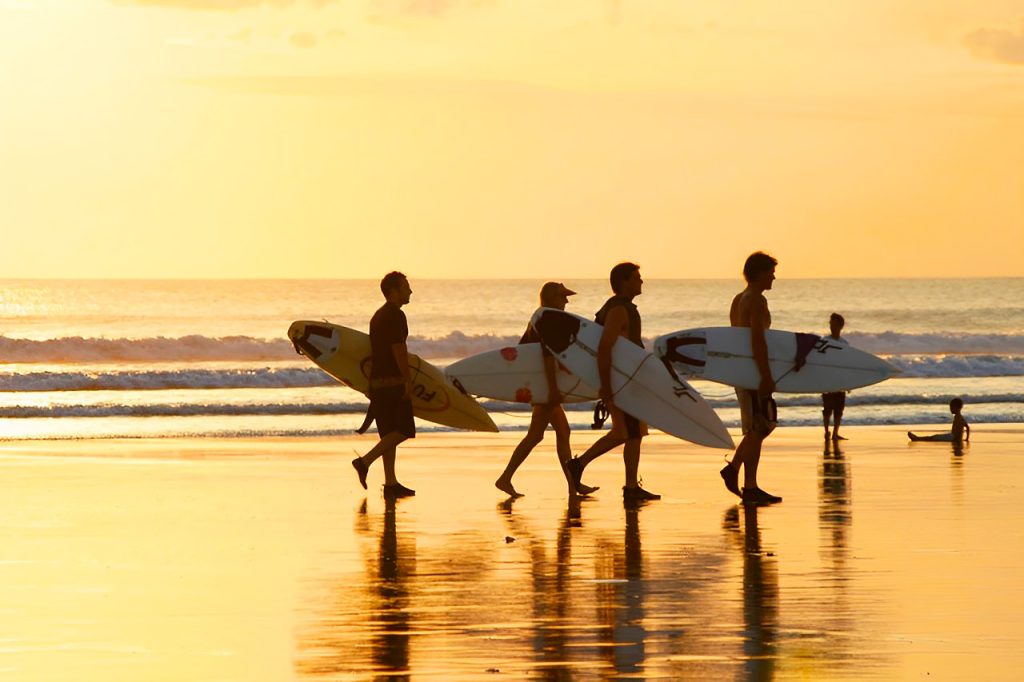 Surfing in Bali